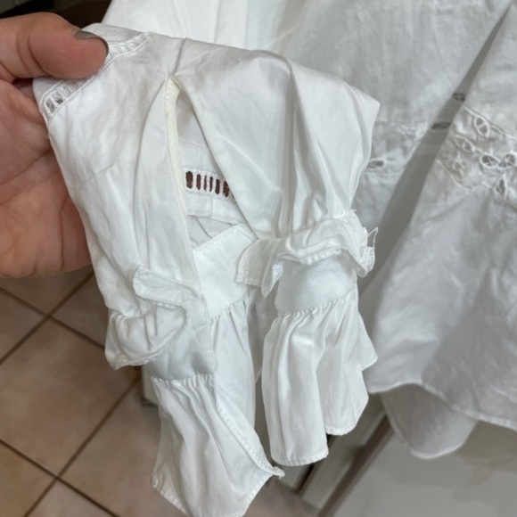 Adam Lippes White Open Work Blouse Size L - Picture 5 of 10